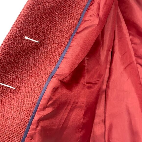 Talbots Sz 4 Wool Notched Collar 3 Button Collegiate Academy Blazer Cranberry - Picture 12 of 15